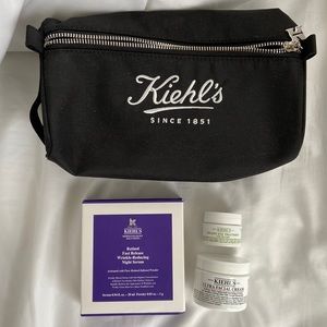 Kiehl's ultimate smooth gift set with bag- retinol, eye cream, facial cream